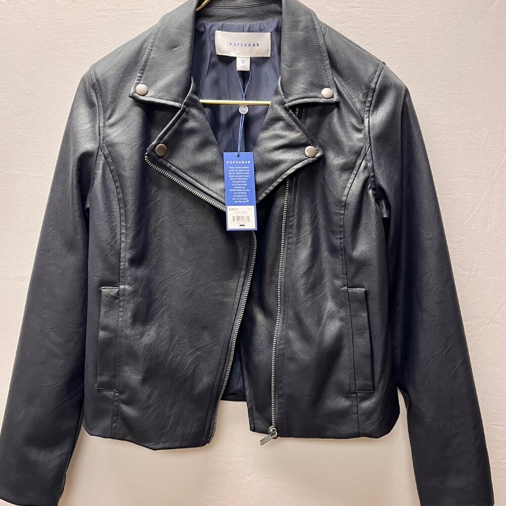 Popsugar 401 Maritime Blue Moto Jacket